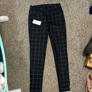 Sanctuary Black and Gray Plaid Pants